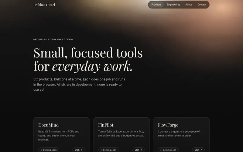 Screenshot of Hub
